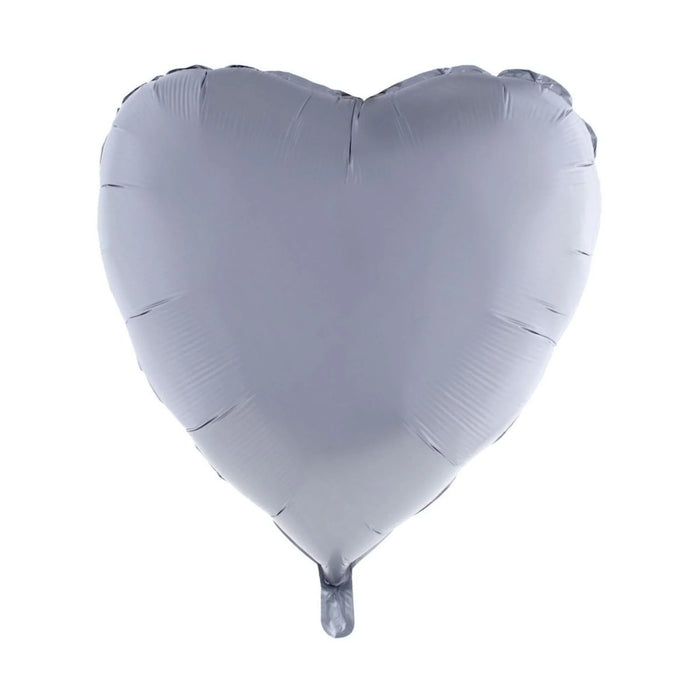 Silver Heart SuperShape Satin Mylar Balloon 30" | 1 ct - Zurchers