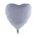 Silver Heart SuperShape Satin Mylar Balloon 30" | 1 ct - Zurchers