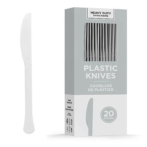 Silver Heavy Duty Plastic Knives | 20ct - Zurchers