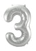 Silver Jumbo Number Balloons 34" - Zurchers