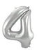 Silver Jumbo Number Balloons 34" - Zurchers