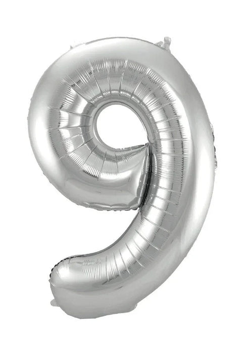 Silver Jumbo Number Balloons 34" - Zurchers