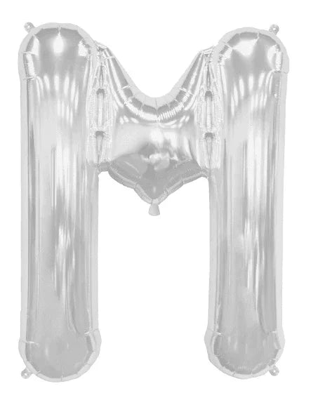 Silver M Letter Balloon - Zurchers