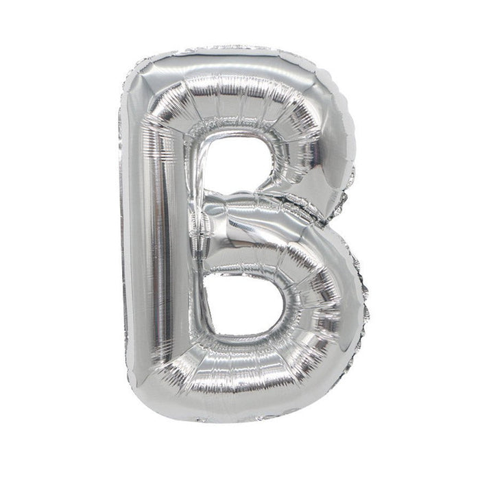 Air Filled Silver Mylar Letter Balloon, 16" | 1 ct - Zurchers