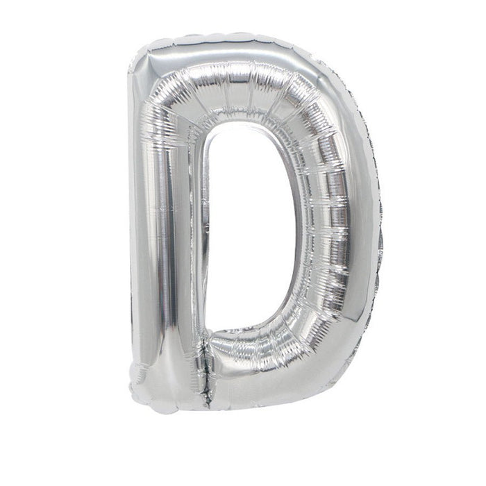 Air Filled Silver Mylar Letter Balloon, 16" | 1 ct - Zurchers