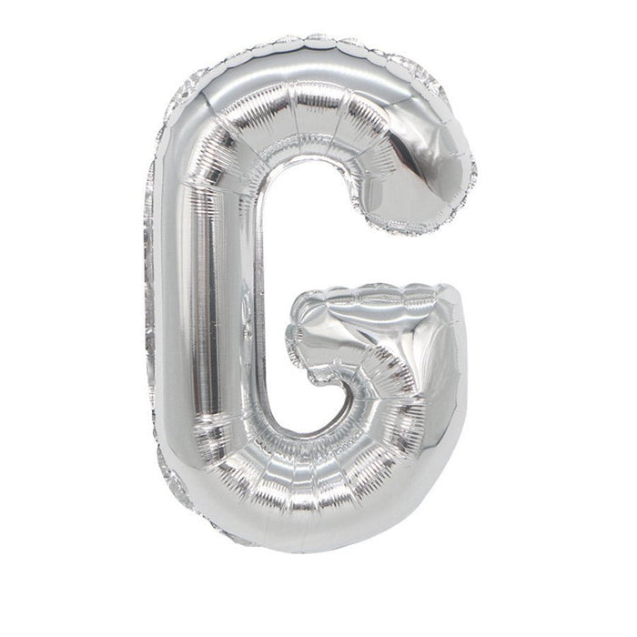 Air Filled Silver Mylar Letter Balloon, 16" | 1 ct - Zurchers