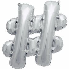 Air Filled Silver Mylar Letter Balloon, 16" | 1 ct #