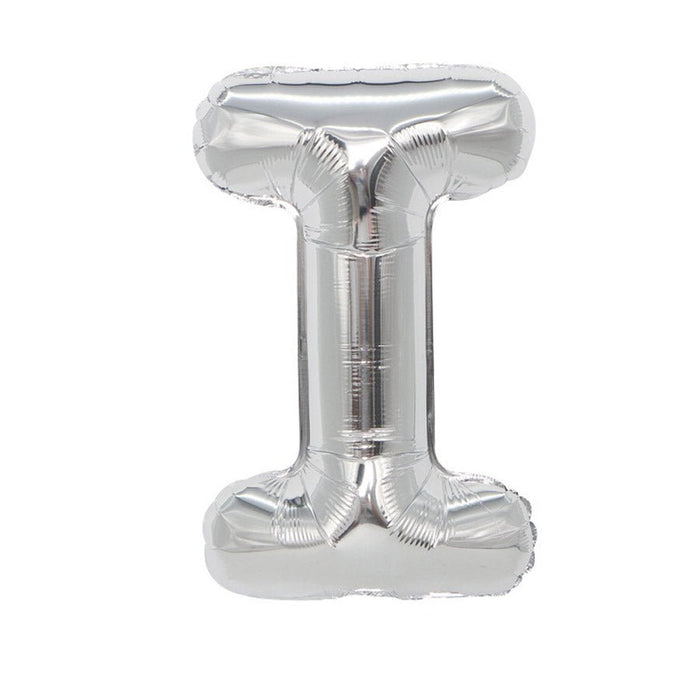 Air Filled Silver Mylar Letter Balloon, 16" | 1 ct - Zurchers