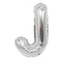Air Filled Silver Mylar Letter Balloon, 16" | 1 ct - Zurchers