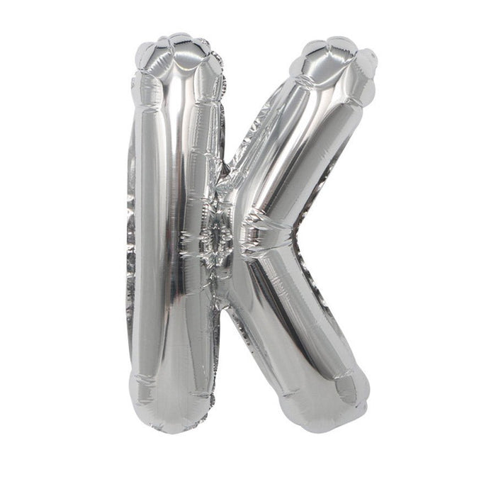 Air Filled Silver Mylar Letter Balloon, 16" | 1 ct - Zurchers
