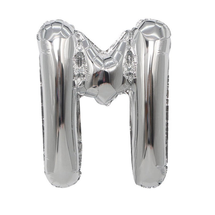 Air Filled Silver Mylar Letter Balloon, 16" | 1 ct - Zurchers