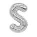 Air Filled Silver Mylar Letter Balloon, 16" | 1 ct - Zurchers