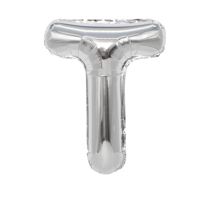 Air Filled Silver Mylar Letter Balloon, 16" | 1 ct - Zurchers