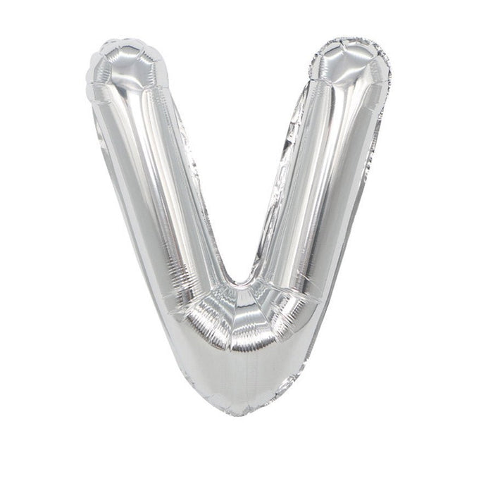 Air Filled Silver Mylar Letter Balloon, 16" | 1 ct - Zurchers