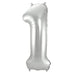 Air Filled Silver Number Balloons 16" | 1ct - Zurchers