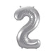 Air Filled Silver Number Balloons 16" | 1ct - Zurchers