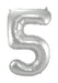 Air Filled Silver Number Balloons 16" | 1ct - Zurchers