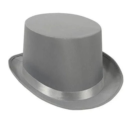 Silver Satin Sleek Top Hat | 1ct - Zurchers