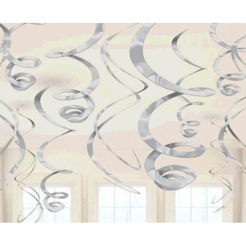 Silver Swirl Decorations | 12 ct - Zurchers