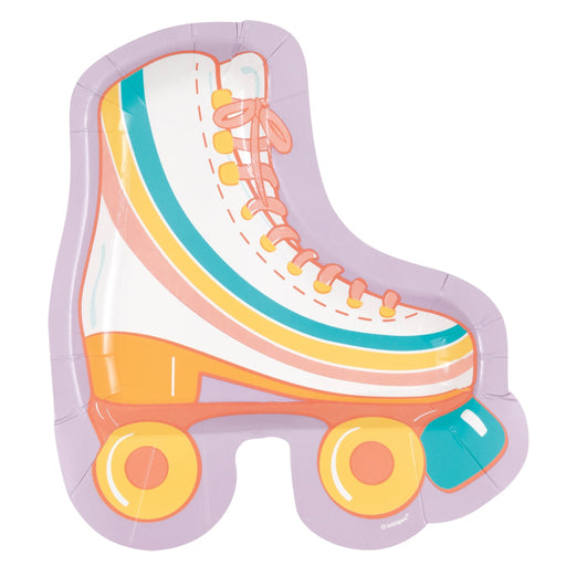 Skate Retro Roller Skate Shaped Plates 7in | 8ct