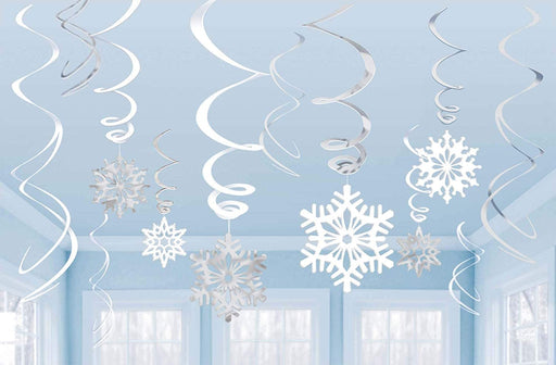 Snowflake Swirl Decorations | 12pcs - Zurchers