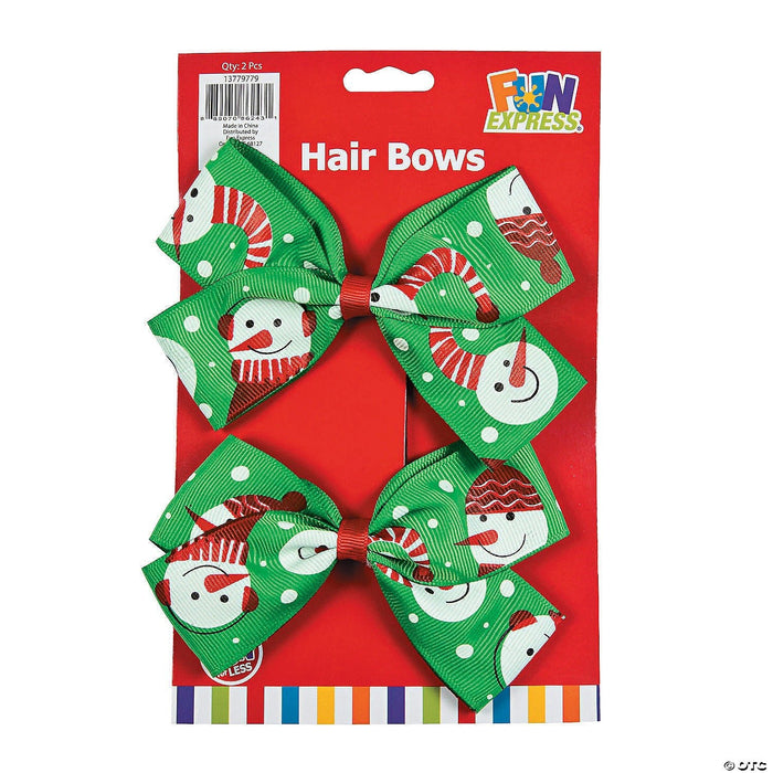 Snowman Hair Bows | 2 ct. - Zurchers