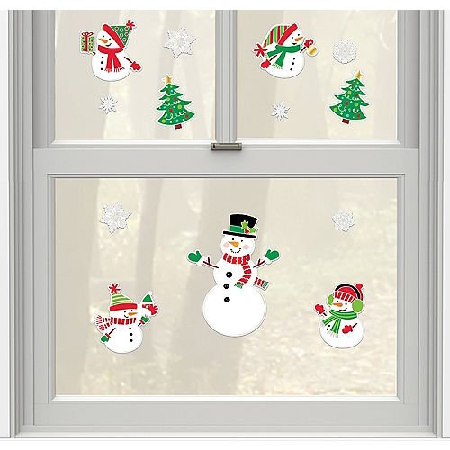 Snowman Window Decorations | 14pc - Zurchers