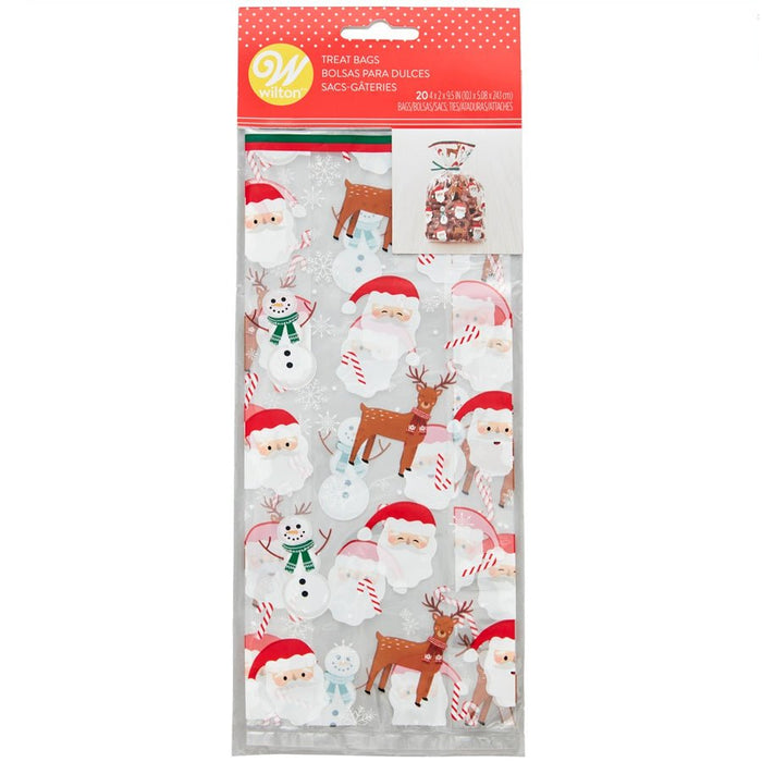 Snowman/Santa/Reindeer Treat Bags and Ties | 20 Ct - Zurchers