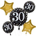 Sparkling 30 Balloon Bouquet | 5 pcs - Zurchers