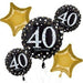 Sparkling 40 Balloon Bouquet | 5 pcs - Zurchers