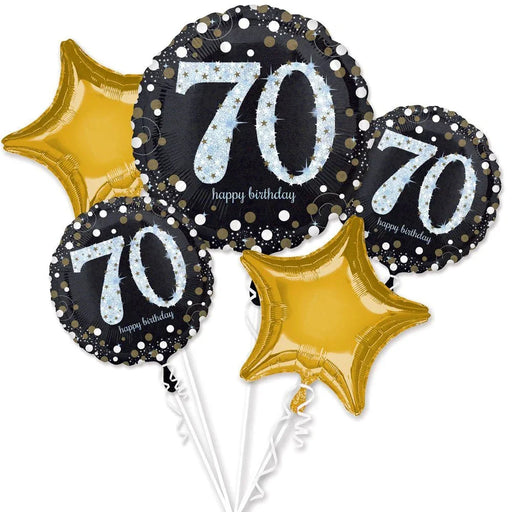 Sparkling 70 Balloon Bouquet | 5 ct - Zurchers