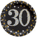 Sparkling Celebration "30" Round Plates, 7" | 8ct - Zurchers