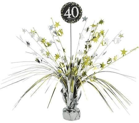 Sparkling Celebration 40th Birthday Foil Spray Centerpiece | 1 ct - Zurchers