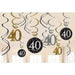 Sparkling Celebration 40th Birthday Swirl Decorations | 12 ct - Zurchers