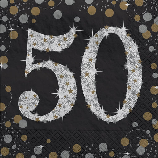 Sparkling Celebration "50" Luncheon Napkins | 16 ct - Zurchers