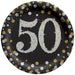 Sparkling Celebration "50" Round Plates, 7" | 8 ct - Zurchers