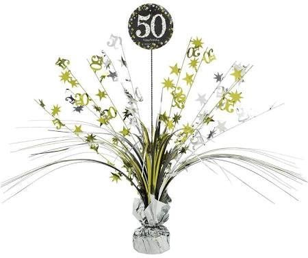 Sparkling Celebration 50th Birthday Foil Spray Centerpiece | 1 ct - Zurchers