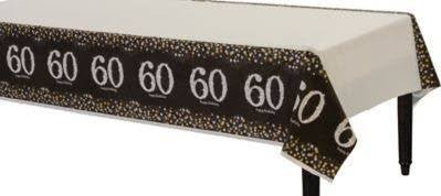 Sparkling Celebration 60th Birthday Plastic Tablecover | 1ct - Zurchers