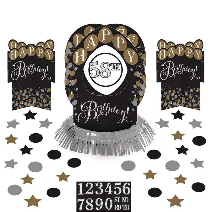 Sparkling Celebration Customize Birthday Table Decorating Kit | 51pcs - Zurchers