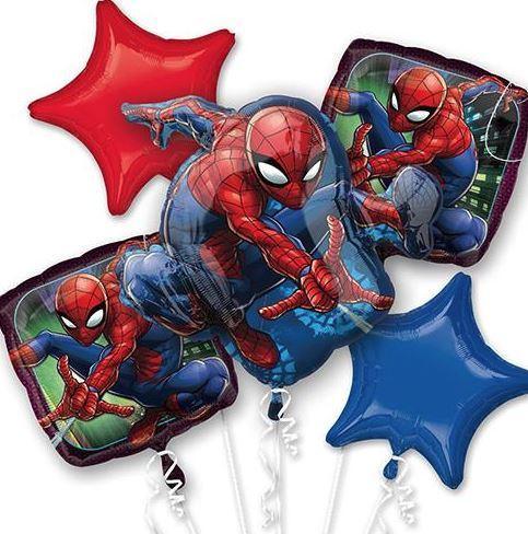 Spider - Man Web Wonder Balloon Bouquet | 5pcs - Zurchers