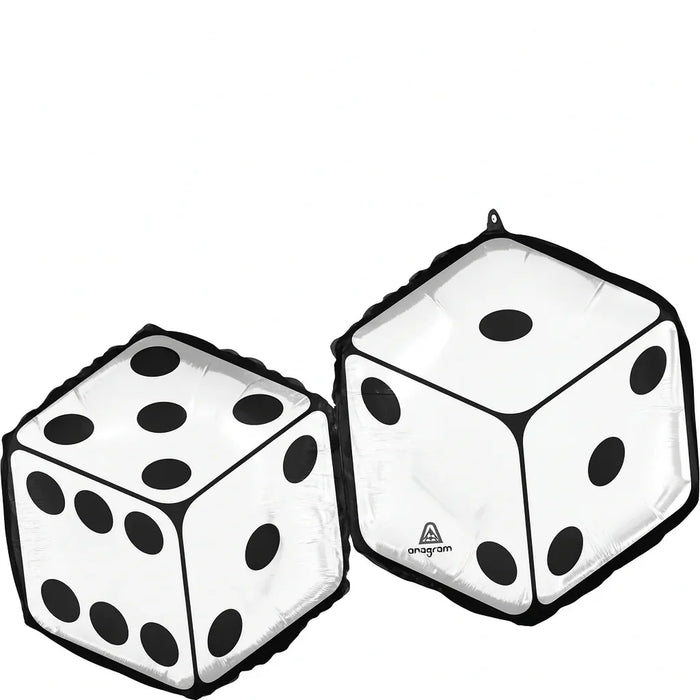Feeling Lucky Dice Supershape Balloon 30"x22" | 1ct - Zurchers