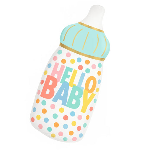 Hello Baby Bottle Supershape Mylar Balloon 17"x28" | 1ct - Zurchers