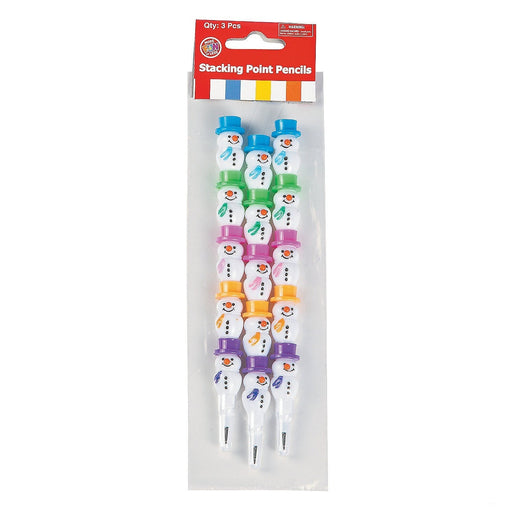 Stackable Snowman Pencils 5.5" | 3 ct - Zurchers