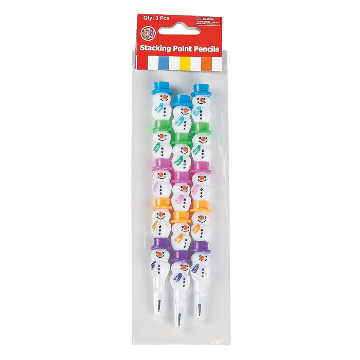 Stackable Snowman Pencils 5.5" | 3 ct - Zurchers