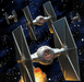 16ct beverage napkins : Star Wars TIE fighters in space with a starry background