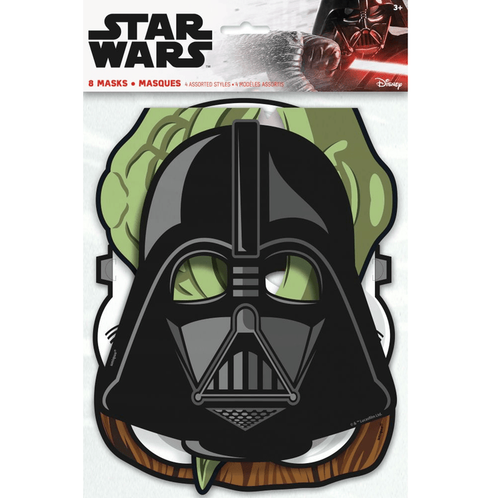 Star Wars  mask packaging with a white background