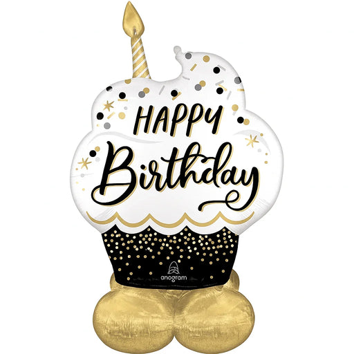 Happy Birthday Wishes Cupcake Airloonz 34"x52" | 1ct - Zurchers