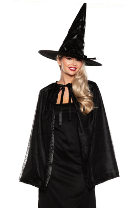 Black Witch Cape Hat Set | 1ct - Zurchers