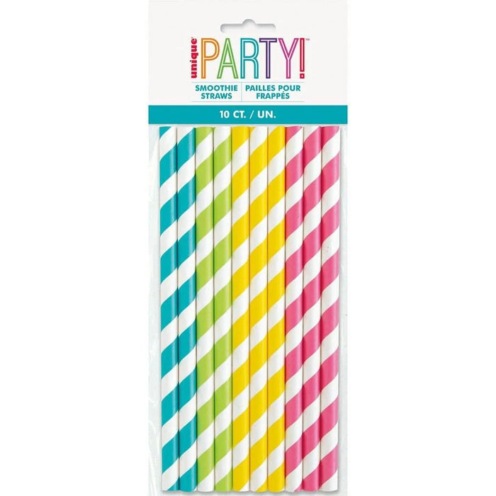 Stripe Smoothie Straw Assorted | 10ct - Zurchers