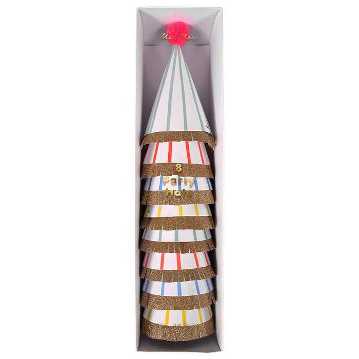 Stripe Assorted Party Hats | 8 ct - Zurchers